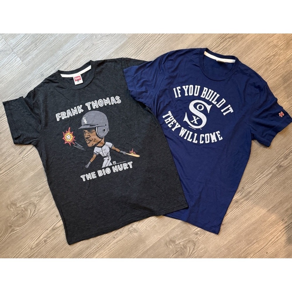 White Sox Homage Baseball Medium Mens T-shirt Frank Thomas Lot Of 2